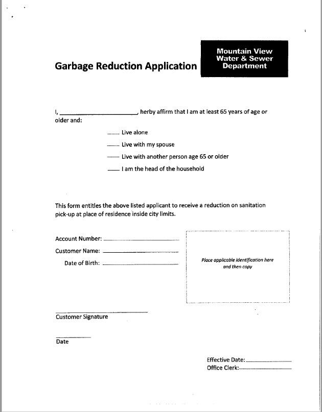 mv garbage reduct application